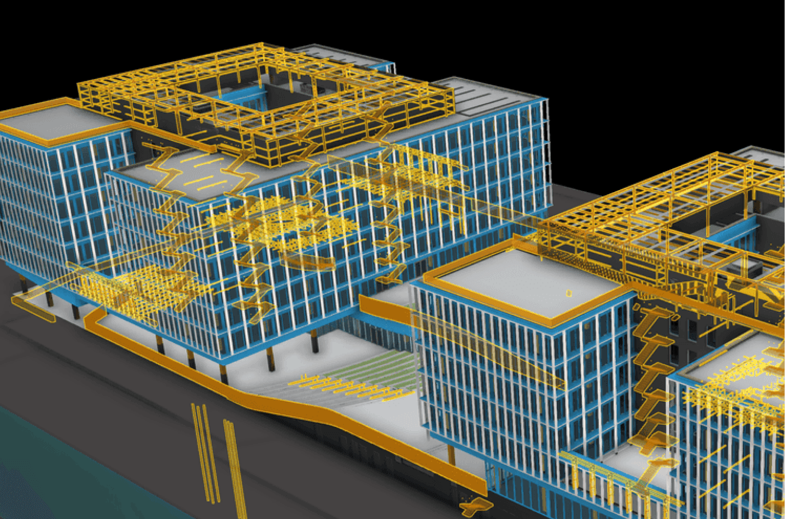 3D BIM model of a university building used for its digital twin